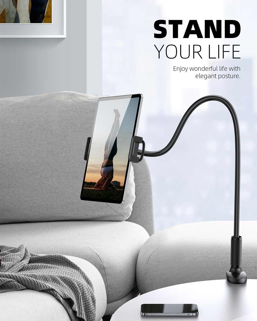Lamicall Gooseneck Tablet Mount Holder for Bed - Flexible Tablet Arm Clamp - Image 4