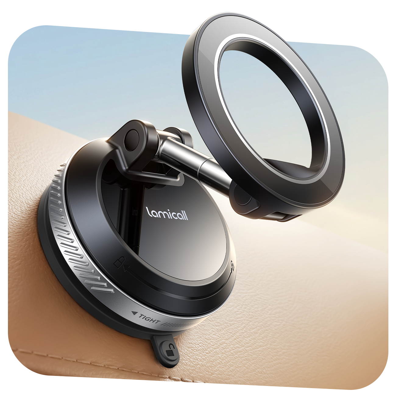 Lamicall Car Phone Holder for Magsafe Upgraded Nano Gel Vacuum Suction 360?? - Image 9