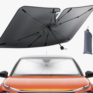 Lamicall Car Windshield Sunshade Umbrella - [ 5 Layers UV Block Coating ] Foldable Car Windshield Sun Shade Cover