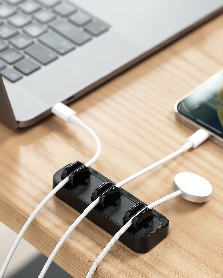Lamicall Cable Spring Holder Clips. Adjustable Cord Clip Organizer for Desk - Wire Cord Holder Organizer Management - Image 3