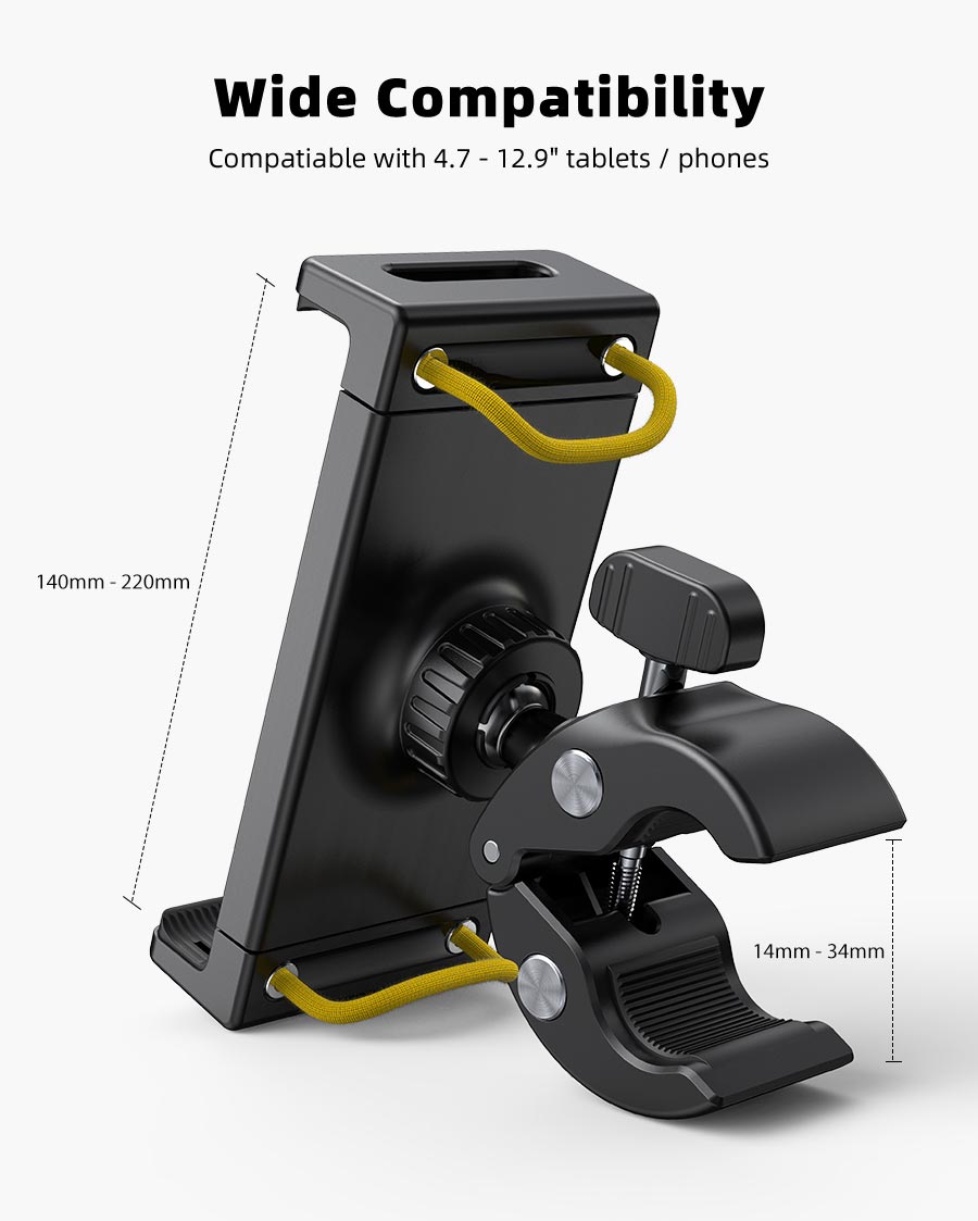 Lamicall Tablet Holder Mount for Peloton - Indoor Bike Gym Treadmill Spin Tablet Stand for Microphone Stand. Stationary Exercise Bicycle - Image 4