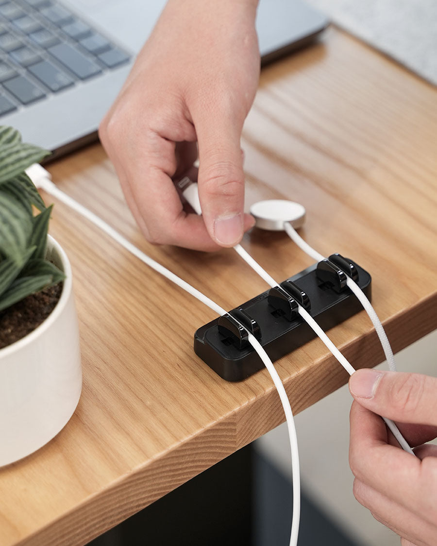 Lamicall Cable Spring Holder Clips. Adjustable Cord Clip Organizer for Desk - Wire Cord Holder Organizer Management - Image 7