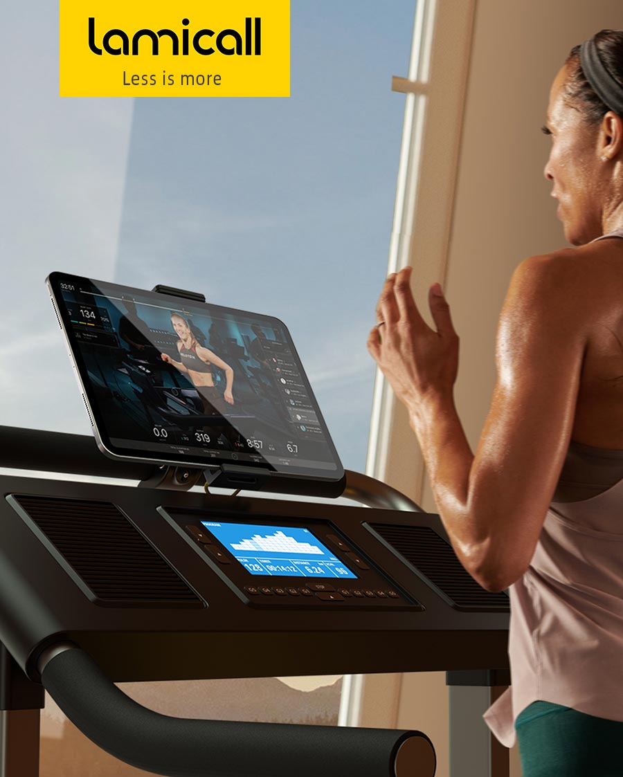 Lamicall Tablet Holder Mount for Peloton - Indoor Bike Gym Treadmill Spin Tablet Stand for Microphone Stand. Stationary Exercise Bicycle - Image 7