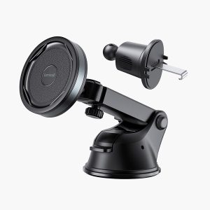 Wireless Car Charger Mount with MagSafe. 3-in-1 Cell Holder Air Vent Dashboard Mount Windshield with 15M USB-C Charger [Up to 15W Charging Speed]