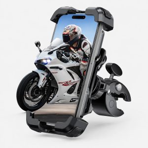 Lamicall Motorcycle Phone Mount - Dual Vibration Dampener & Anti Shake Motorcycle Cell Phone Holder for 4.7-6.7'' iPhone Android and More
