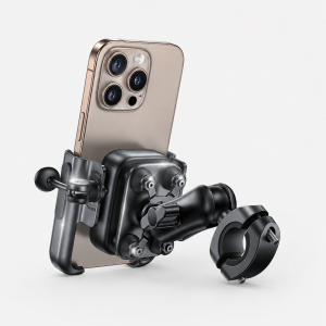 Lamicall All Metal Motorcycle Phone Mount - Anti Shake-Extendable Arm Handlebar Clamp. Bicycle Cell Phone Mount. iPhone 17-16-15-14 Pro Max. S23-S24-S25-S26 Ultra
