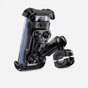 Motorcycle Phone Mount - Metal Adjustment Arm & Dual Vibration Dampener & Anti Shake Motorcycle Cell Phone Holder for iPhone and More 4.7-6.7 Phones Lamicall