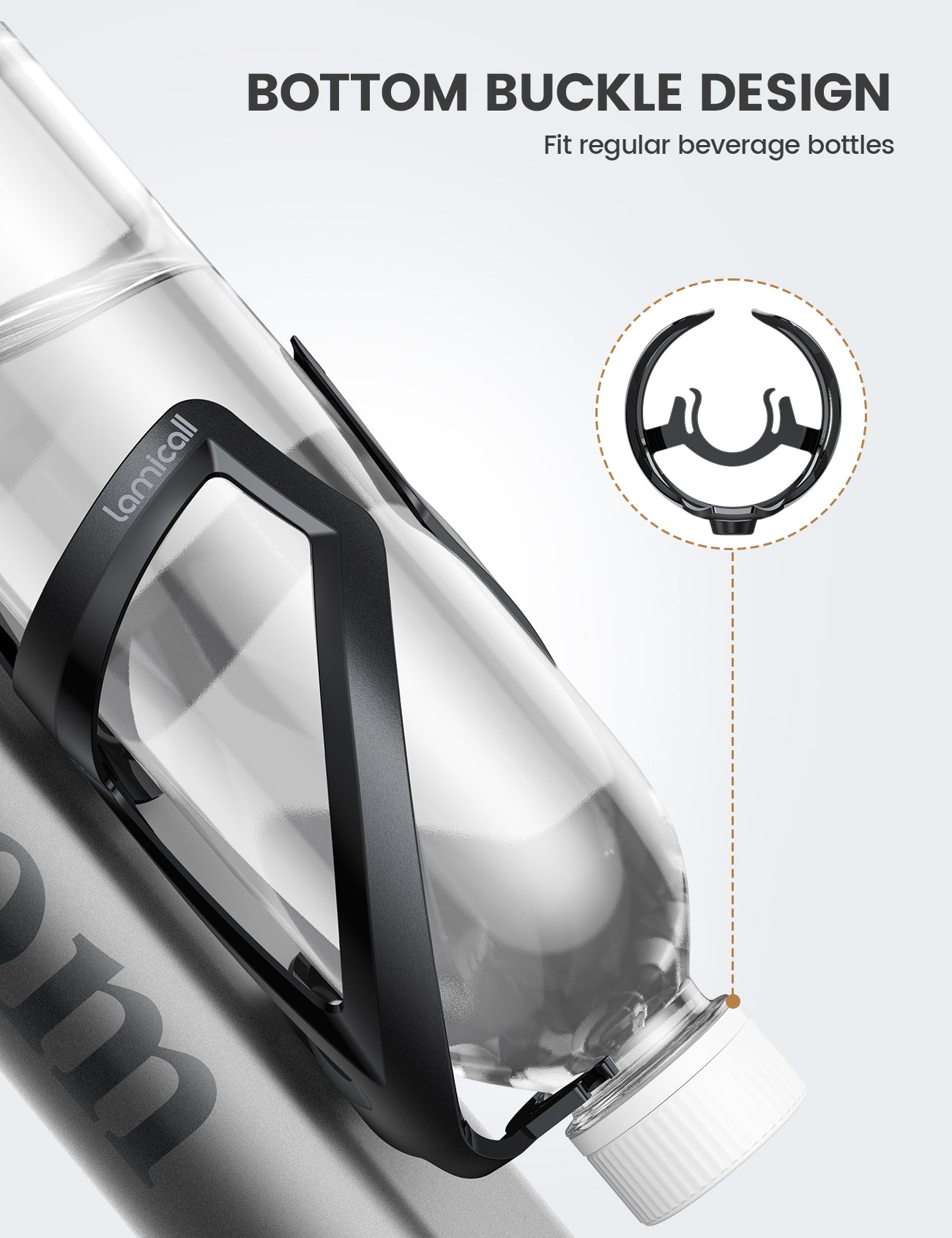 Lamicall Bike Water Bottle Holder - 1.2 Oz Ultralight & Sturdy Bike Cup Holder - Image 7