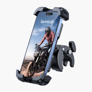 Motorcycle Phone Mount. Bike Phone Holder - Upgrade Quick Install Handlebar Phone Mount for Bicycle. Scooter