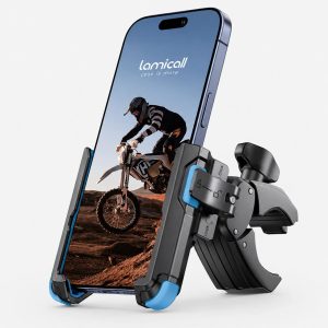 Lamicall Bike Phone Mount [1s Quick Release] Scooter Handlebar Clip. for iPhone 17 16 15 14 Pro Max. Galaxy S26 S25 S24 Ultra. 4.7-7.2 Phones