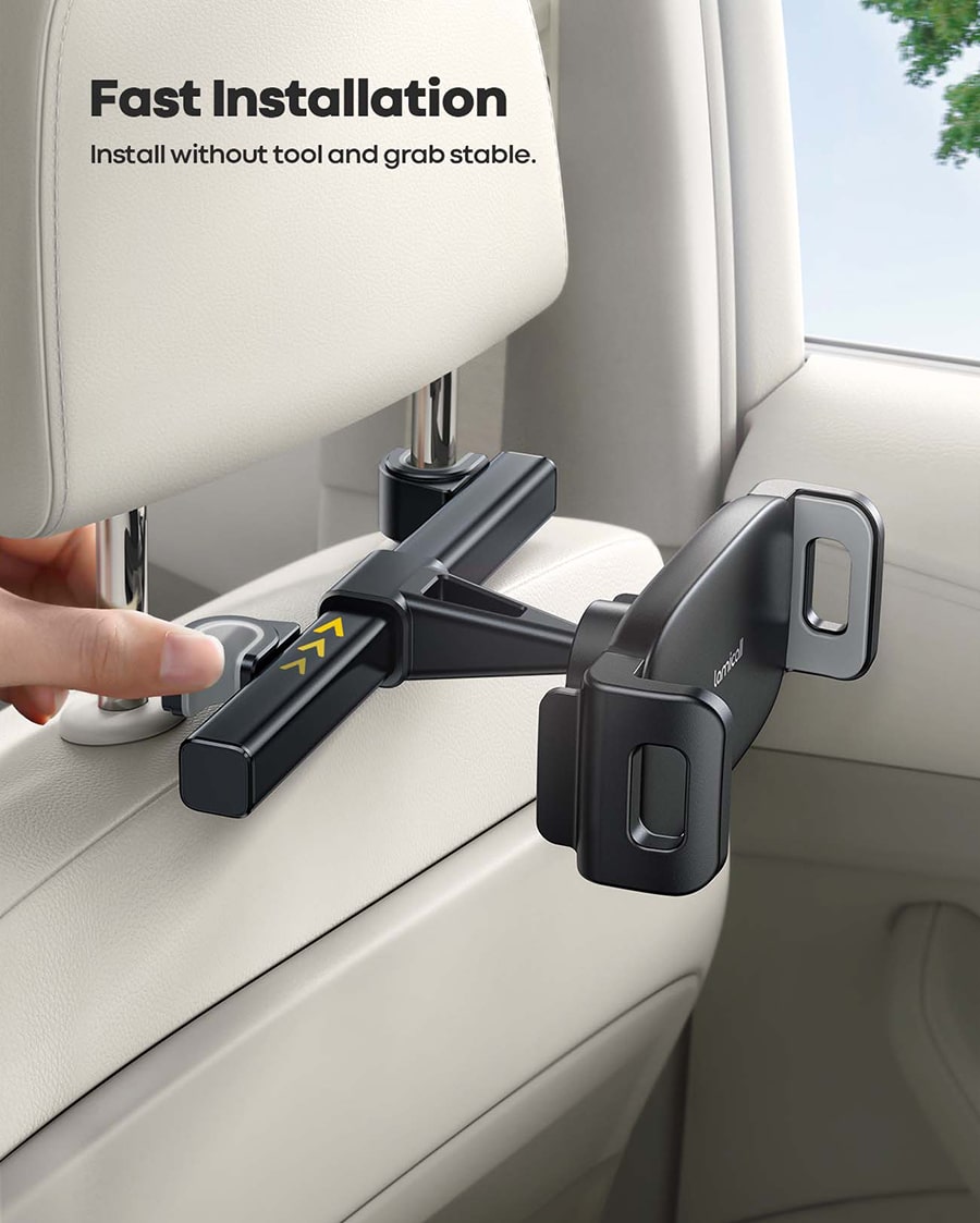 Lamicall Car Tablet Mount. Headrest Tablet Holder - Car Back Seat Travel Tablet Stand for Kids - Image 2
