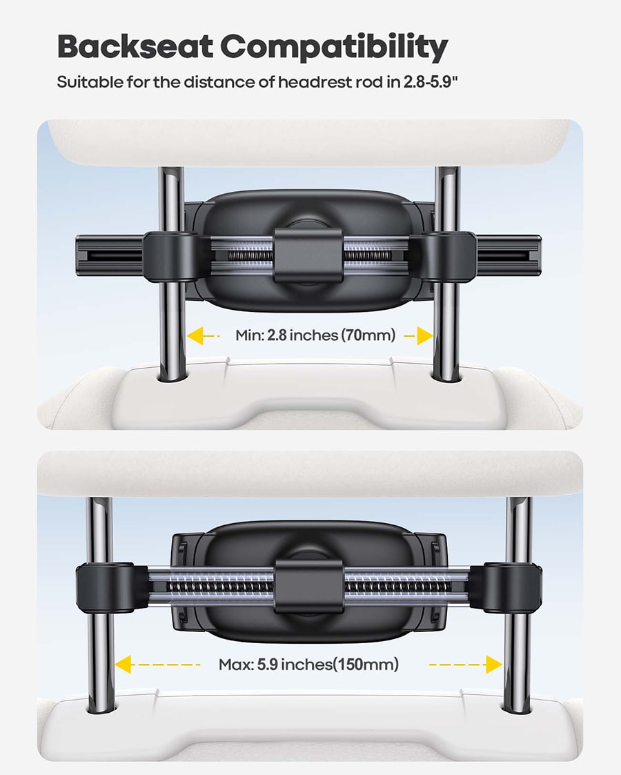 Lamicall Car Tablet Mount. Headrest Tablet Holder - Car Back Seat Travel Tablet Stand for Kids - Image 3