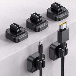 Lamicall Cable Spring Holder Clips. Adjustable Cord Clip Organizer for Desk - Wire Cord Holder Organizer Management