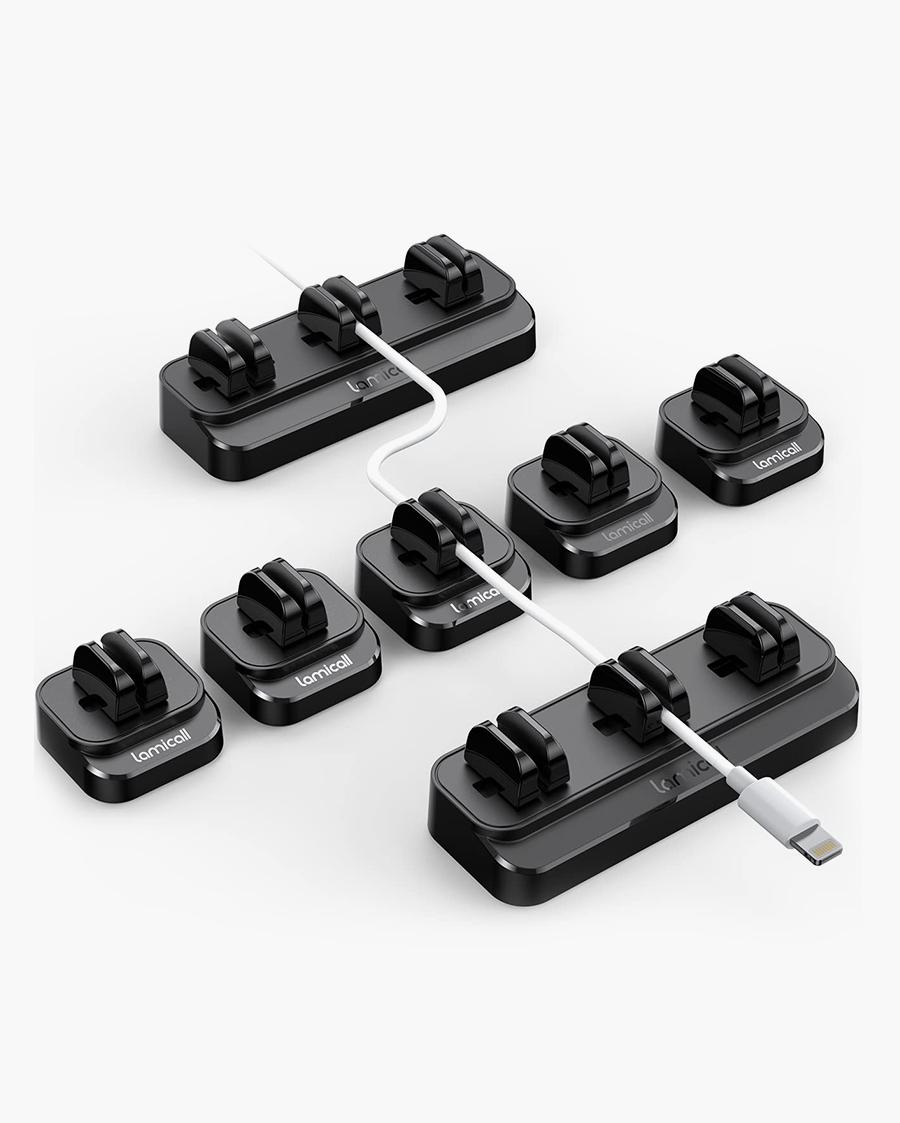 Lamicall Cable Spring Holder Clips. Adjustable Cord Clip Organizer for Desk - Wire Cord Holder Organizer Management - Image 13