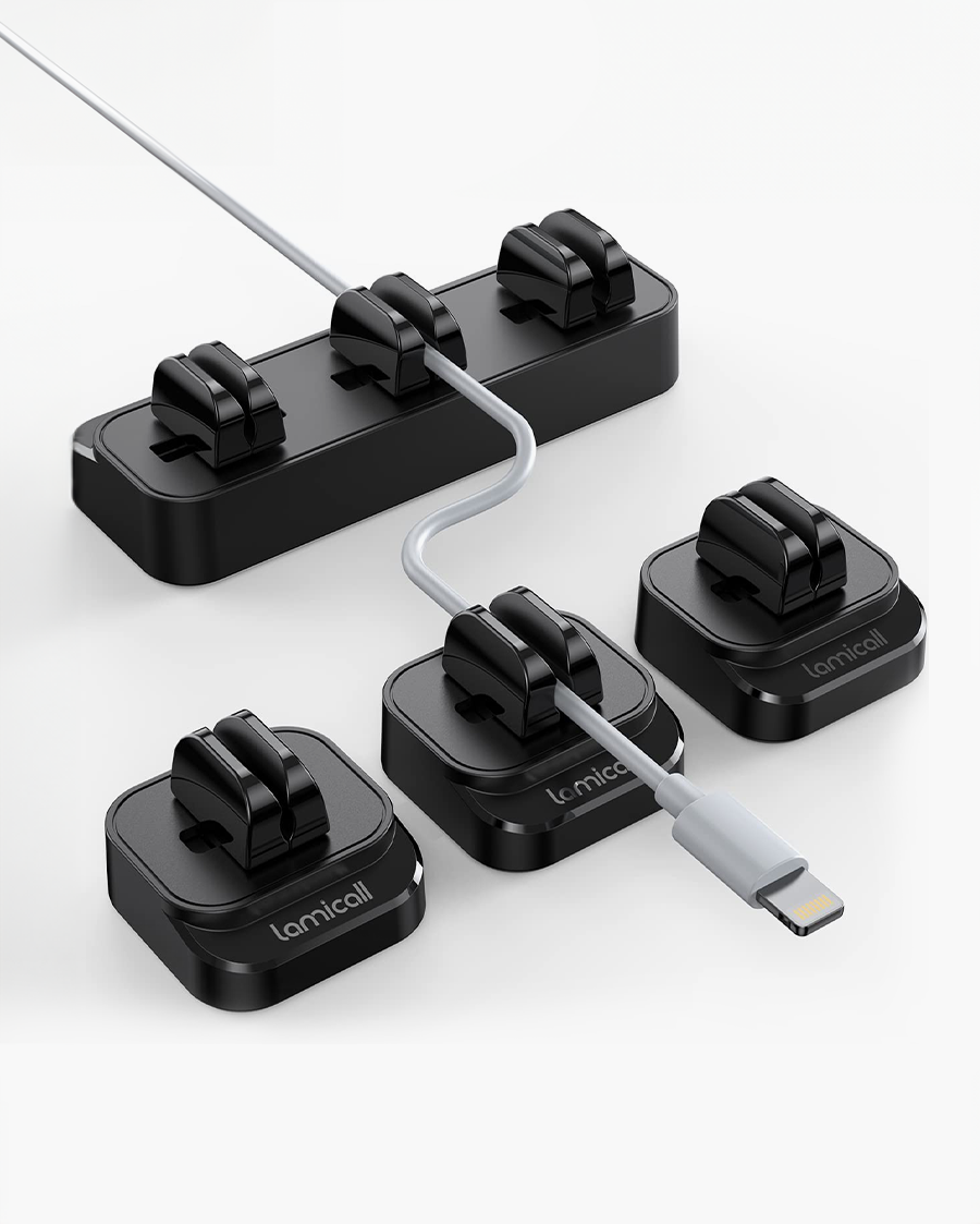 Lamicall Cable Spring Holder Clips. Adjustable Cord Clip Organizer for Desk - Wire Cord Holder Organizer Management - Image 12