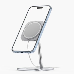 Lamicall Adjustable Aluminum Phone Stand for MagSafe Charger for Magsafe Accessories [Not fits iPhone 14-13-12][MagSafe Charger Not Included]