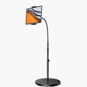 Lamicall Tablet Floor Stand - Gooseneck Swivel Tablet Holder Mount with Adjustable Height & 10.6lb Stable Base