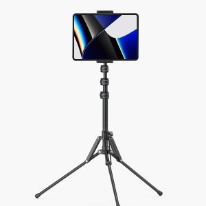 Lamicall Tablet Floor Tripod Stand Music Stand- 64.9 Tablet Holder Mount with Adjustable Height for Stream/Watching