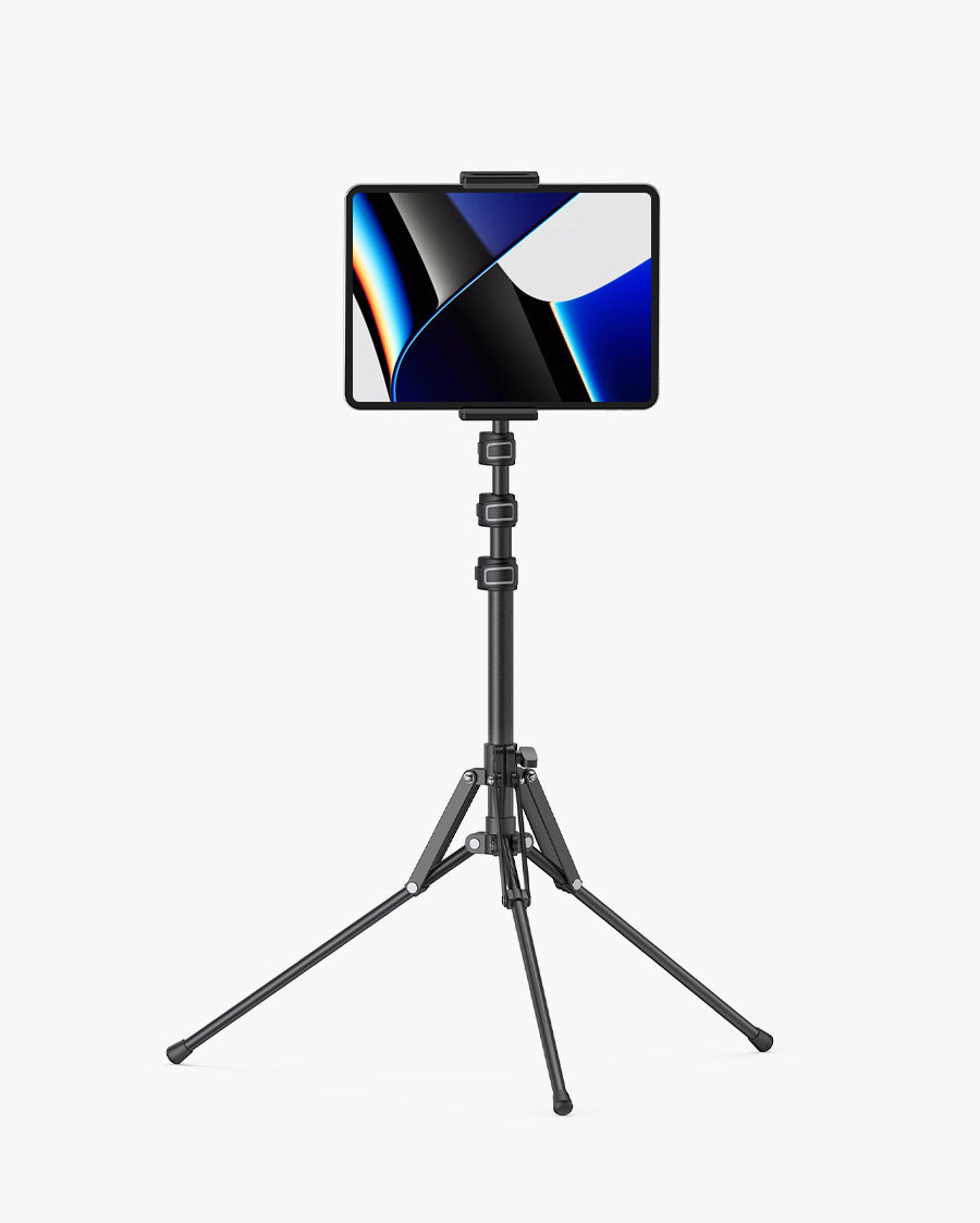 Lamicall Tablet Floor Tripod Stand Music Stand- 64.9 Tablet Holder Mount with Adjustable Height for Stream/Watching