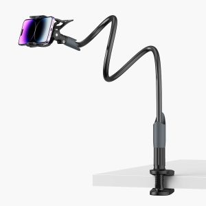 Lamicall Phone Holder Bed Gooseneck Mount - Phone Clamp Clip for Desk Flexible Arm