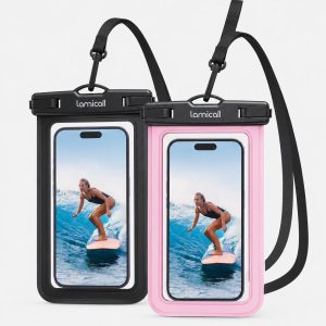 Lamicall Waterproof Phone Pouch Case - [Easy Lock & Heavy Duty] IPX8 Water Proof Cell Phone Dry Bag