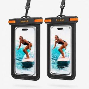 Lamicall Large Size Waterproof Phone Pouch Case for Galaxy Ultra iPhone Pro Max