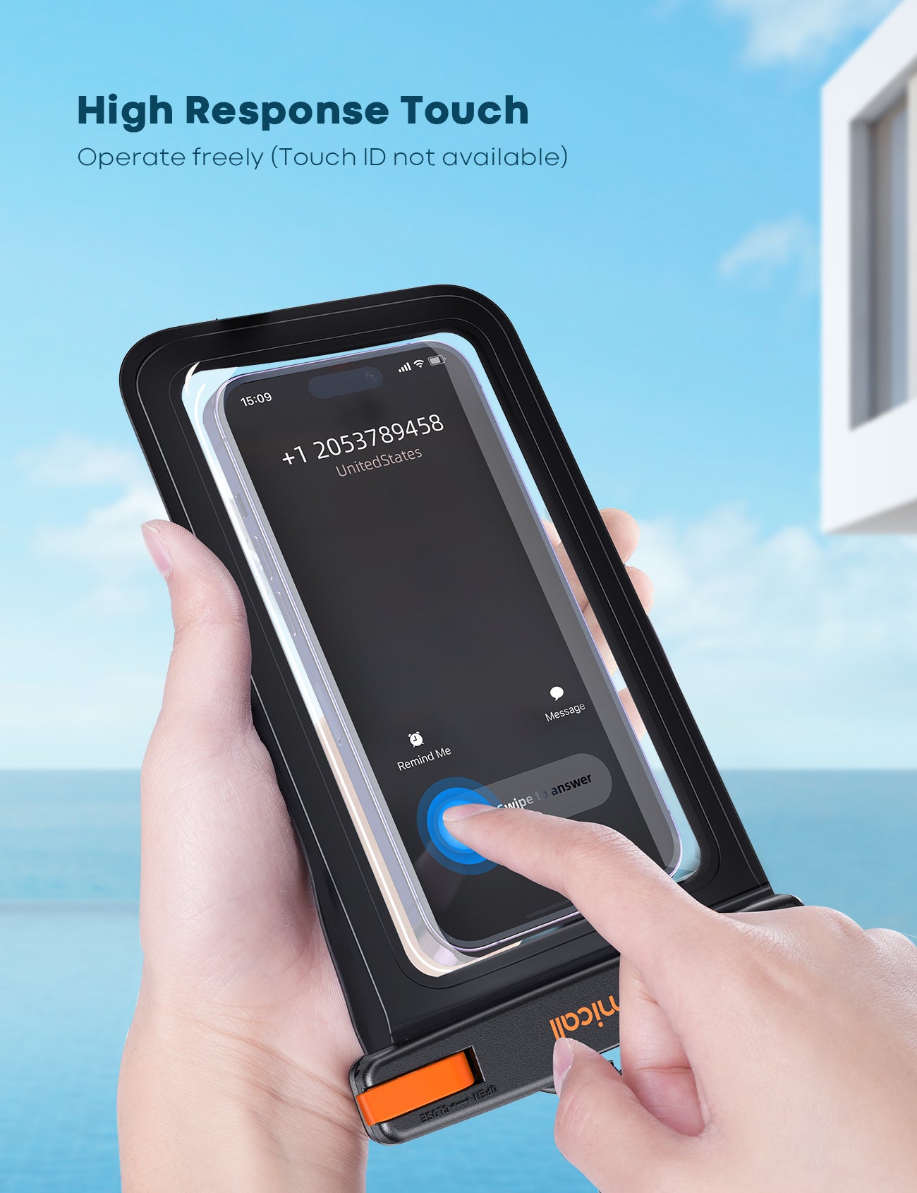 Lamicall Large Size Waterproof Phone Pouch Case for Galaxy Ultra iPhone Pro Max - Image 2