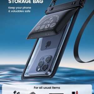 Lamicall Double Pocket Waterproof Phone Pouch IPX8 Dry Bag