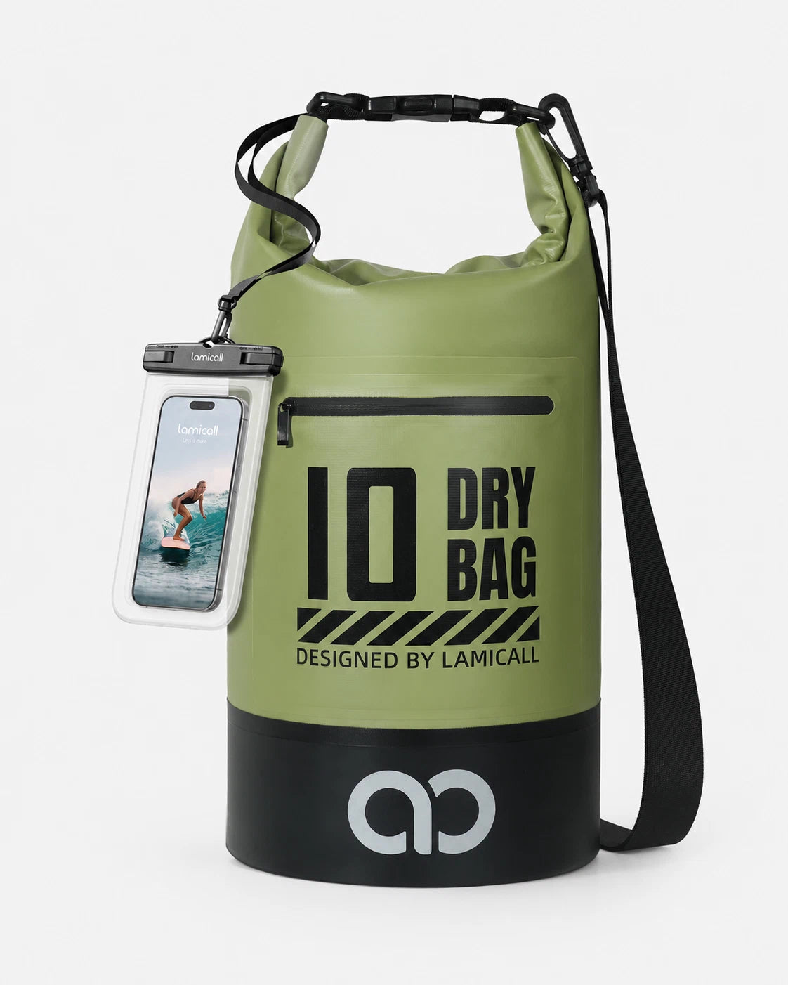 Lamicall Waterproof Dry Bag with Phone Pouch for Kayaking Boating Beach Camping Fishing - Image 3