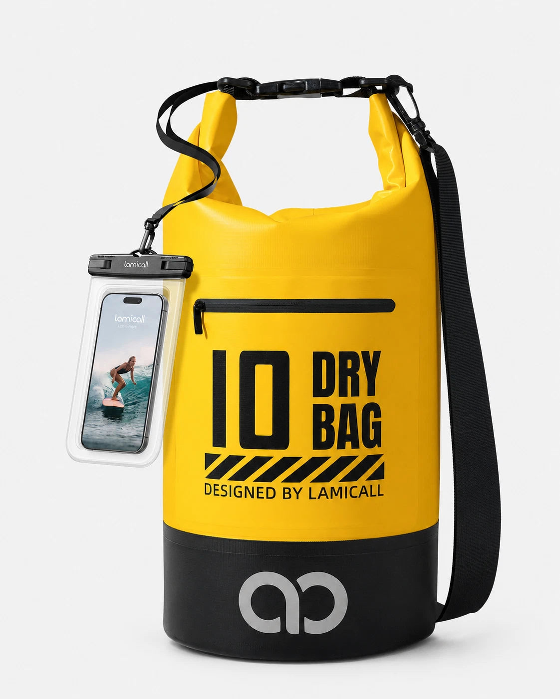Lamicall Waterproof Dry Bag with Phone Pouch for Kayaking Boating Beach Camping Fishing - Image 4