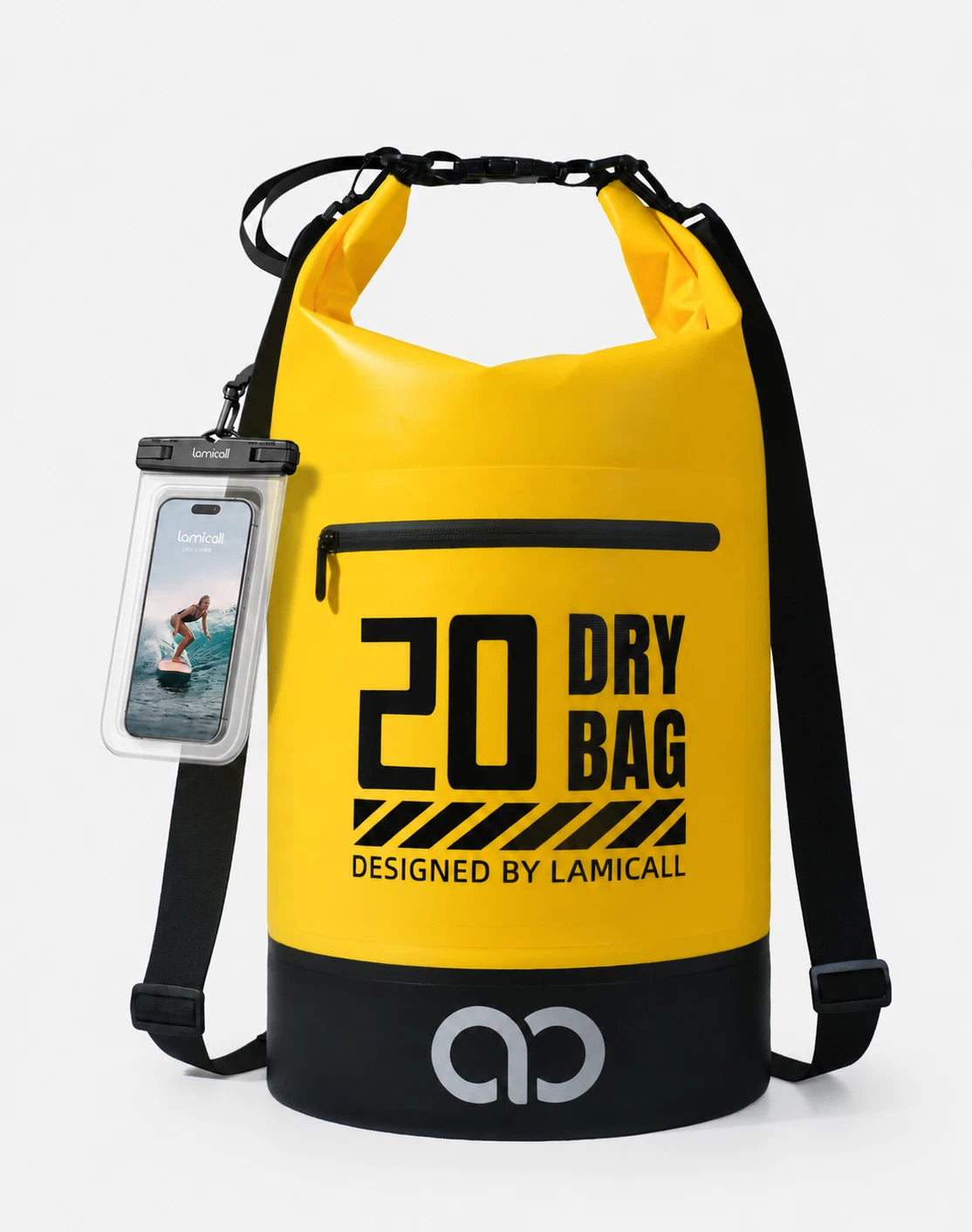 Lamicall Waterproof Dry Bag with Phone Pouch for Kayaking Boating Beach Camping Fishing - Image 2