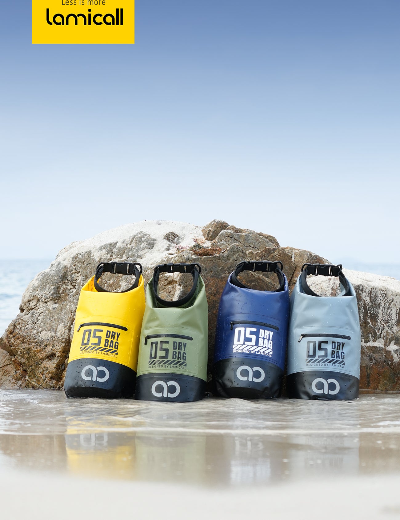 Lamicall Waterproof Dry Bag with Phone Pouch for Kayaking Boating Beach Camping Fishing - Image 11