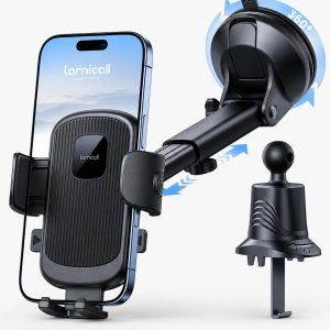 Lamicall 3-in-1 Pro Version Suction Cup 360?? Rotation Car Phone Holders