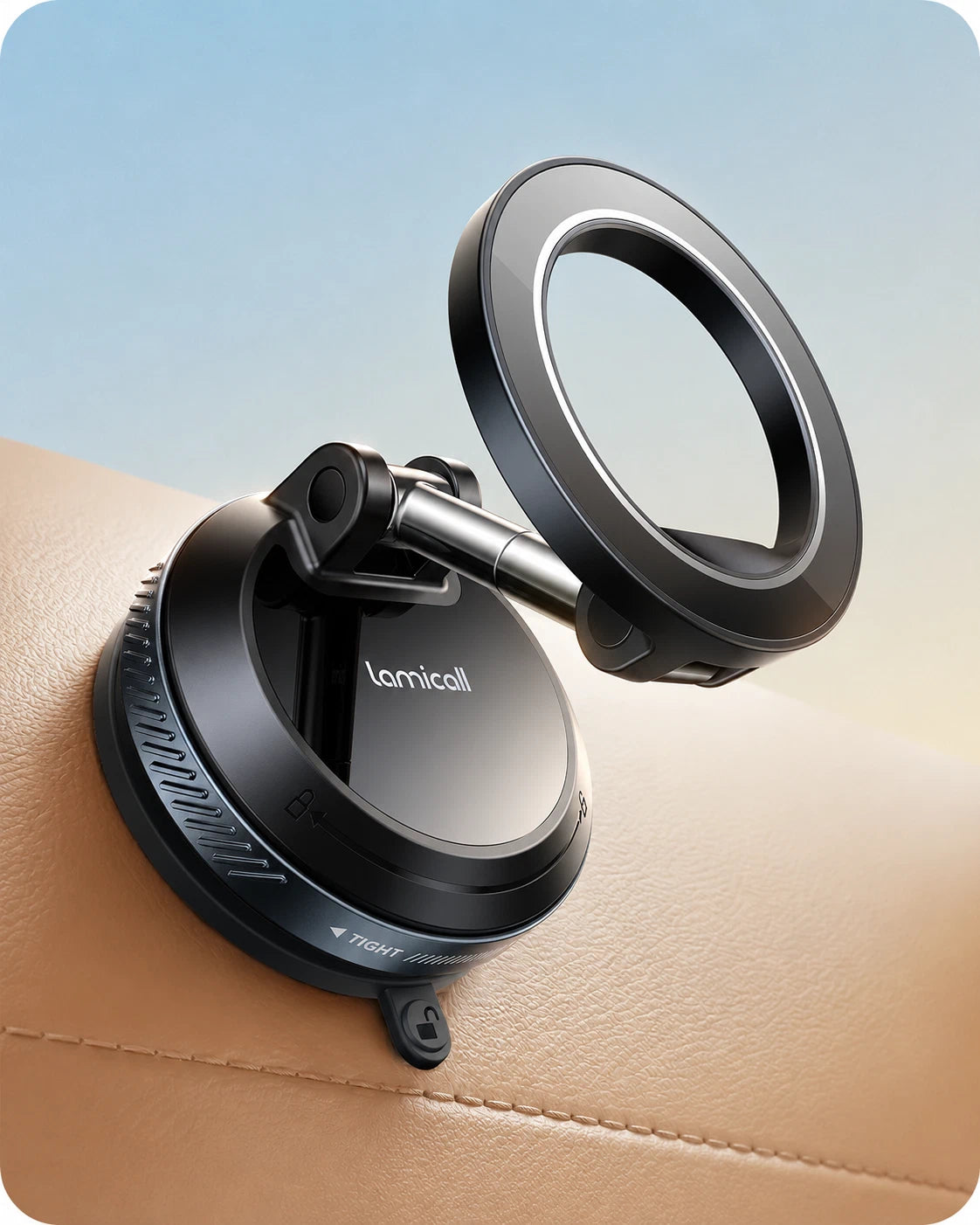 Lamicall Car Phone Holder for Magsafe Upgraded Nano Gel Vacuum Suction 360??