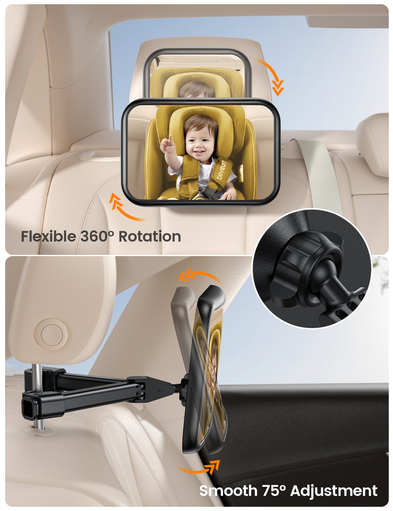 Lamicall Baby Car Mirror for Backseat - Image 4