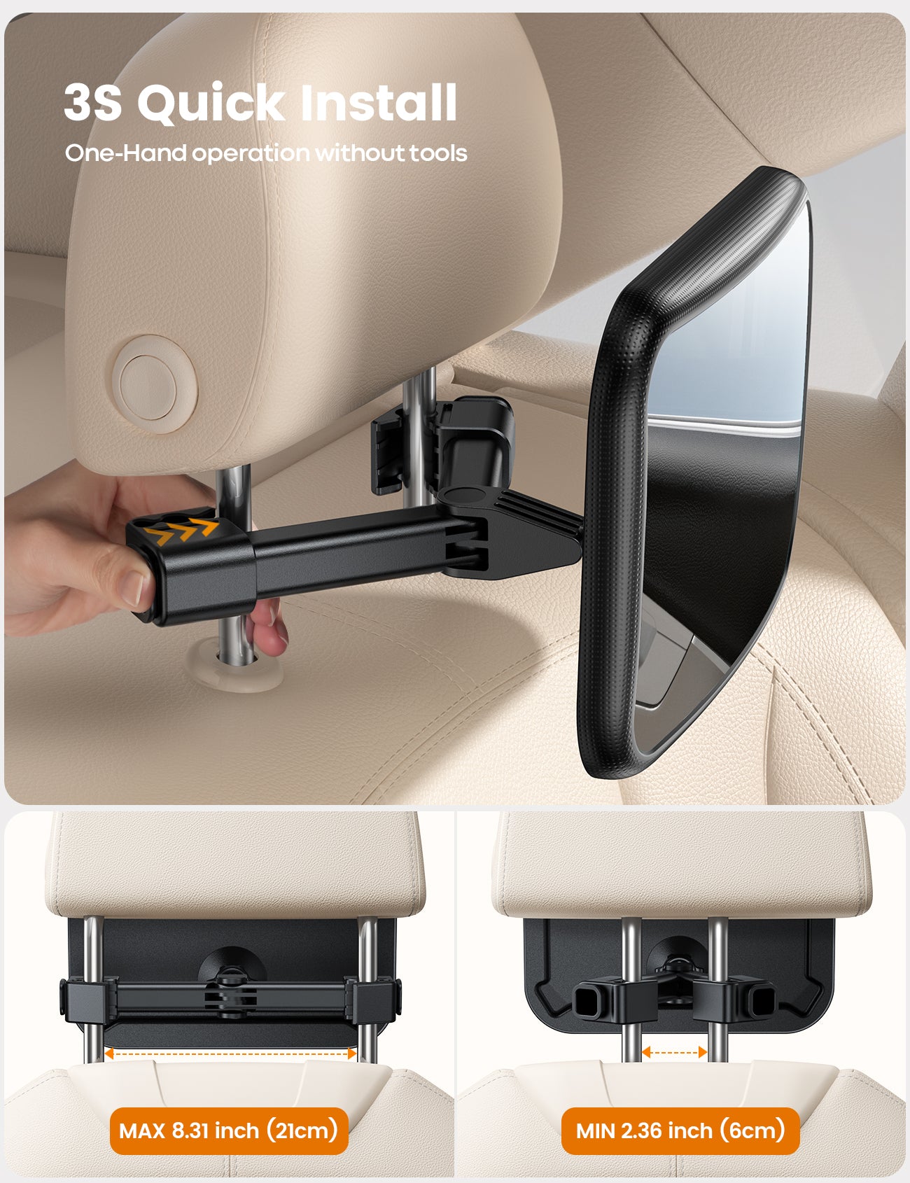 Lamicall Baby Car Mirror for Backseat - Image 6