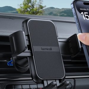 Lamicall 2026 Wider Clamp & Metal Hook Phone Holder Car Vent [Thick Cases Friendly]