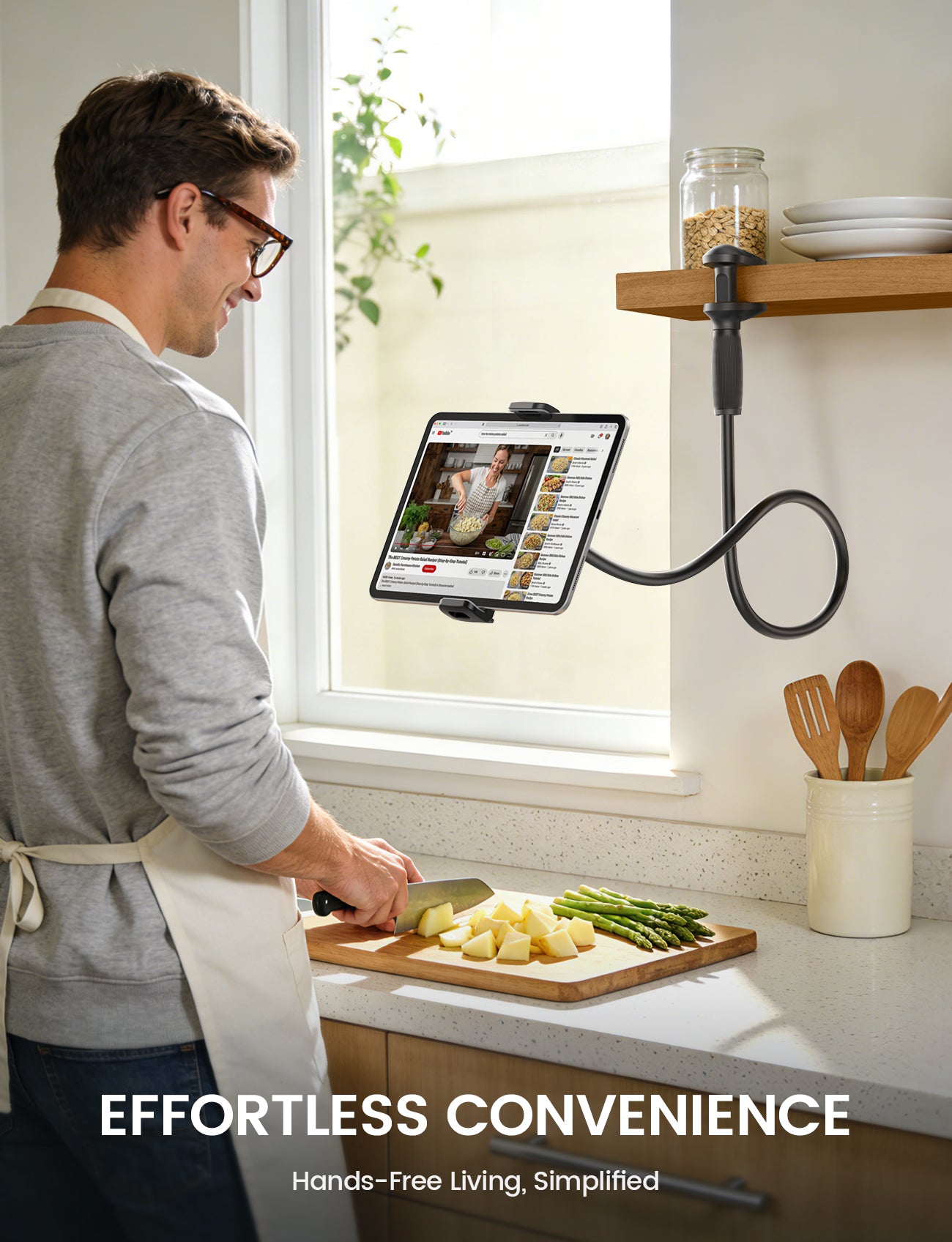Lamicall Gooseneck Tablet Holder Unique Tapered Flexible Arm Up to 13 inches - Image 6