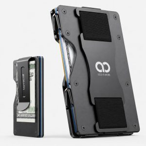 Foldable Minimalist Carbon Fiber Wallet Slim Metal RFID Blocking Card Holder