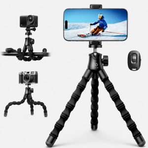 Lamicall Tripod with Wireless Remote for iPhone Gopro Camera Pocket 3/4 fit Vlog Travel