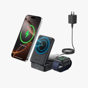 Lamicall Foldable 3 in 1 Wireless Charging Station for Apple MagSafe