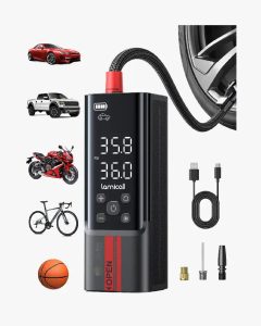 Lamicall Portable Car Tire Inflator Air Pump Bike Motor Wheels -150 PSI-4X Faster